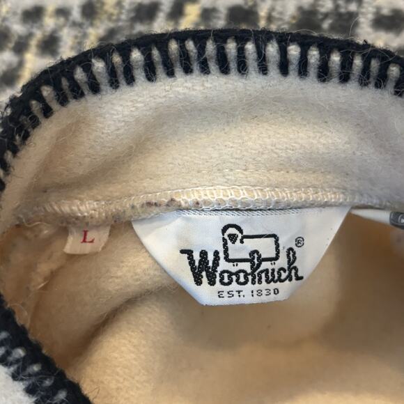Vintage Woolrich Hudson Bay Stripe Sweater Jacket Mens Large Pullover 80s Wool - Picture 5 of 10